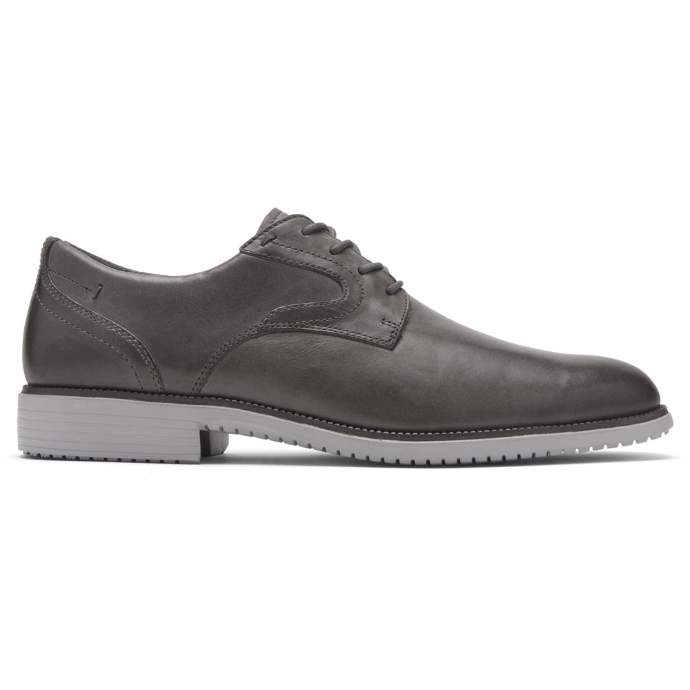 Rockport Total Motion Dressport Plain Toe - Mens Oxfords - Steel Grey - NZ (RSA-467508)